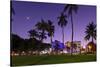 Hotels at Dusk, Ocean Drive, Miami South Beach, Art Deco District, Florida, Usa-Axel Schmies-Stretched Canvas