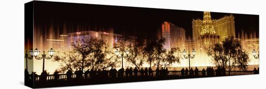 Hotels in a City Lit Up at Night, the Strip, Las Vegas, Nevada, USA-null-Stretched Canvas