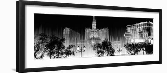 Hotels in a City Lit Up at Night, the Strip, Las Vegas, Nevada, USA-null-Framed Premium Photographic Print