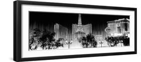 Hotels in a City Lit Up at Night, the Strip, Las Vegas, Nevada, USA-null-Framed Premium Photographic Print