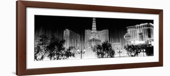 Hotels in a City Lit Up at Night, the Strip, Las Vegas, Nevada, USA-null-Framed Photographic Print