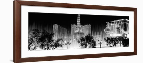 Hotels in a City Lit Up at Night, the Strip, Las Vegas, Nevada, USA-null-Framed Photographic Print