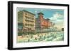 Hotels on Boardwalk, Atlantic City, New Jersey-null-Framed Art Print