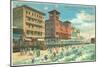 Hotels on Boardwalk, Atlantic City, New Jersey-null-Mounted Art Print