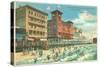Hotels on Boardwalk, Atlantic City, New Jersey-null-Stretched Canvas