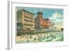 Hotels on Boardwalk, Atlantic City, New Jersey-null-Framed Art Print