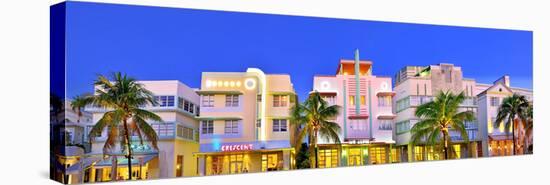 Hotels on Ocean Drive in the Art Deco District of South Miami Beach in Miami, Florida, USA-null-Stretched Canvas