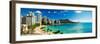 Hotels on the Beach, Waikiki Beach, Oahu, Honolulu, Hawaii, USA-null-Framed Premium Photographic Print