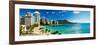 Hotels on the Beach, Waikiki Beach, Oahu, Honolulu, Hawaii, USA-null-Framed Photographic Print