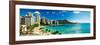 Hotels on the Beach, Waikiki Beach, Oahu, Honolulu, Hawaii, USA-null-Framed Premium Photographic Print