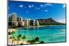 Hotels on the beach, Waikiki Beach, Oahu, Honolulu, Hawaii, USA-null-Mounted Photographic Print