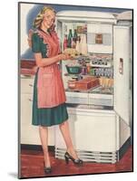 Hotpoint, Women in the Kitchen, Refrigerators, USA, 1940-null-Mounted Giclee Print