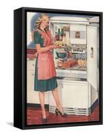 Hotpoint, Women in the Kitchen, Refrigerators, USA, 1940-null-Framed Stretched Canvas