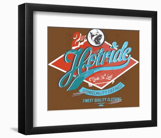 Hotride Retro Race Poster-null-Framed Art Print