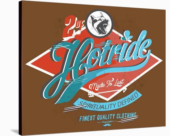 Hotride Retro Race Poster-null-Stretched Canvas