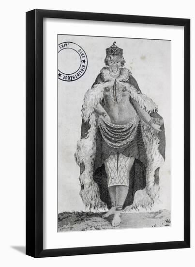 Hottentot Man, Engraving from Travels into Interior of Africa Via Cape of Good Hope-Francois Le Vaillant-Framed Giclee Print