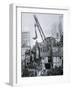 Houdini Escaping from a Strait-jacket While Suspended from a Crane in New York City-null-Framed Giclee Print