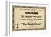 Houdini in the Master Mystery a Super-Serial in Fifteen Episodes-null-Framed Art Print