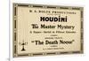 Houdini in the Master Mystery a Super-Serial in Fifteen Episodes-null-Framed Art Print