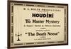 Houdini in the Master Mystery a Super-Serial in Fifteen Episodes-null-Framed Art Print