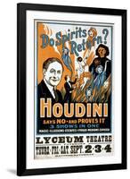 Houdini, Poster Art for Magic Show by Harry Houdini, 1909-null-Framed Photo