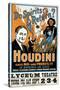 Houdini, Poster Art for Magic Show by Harry Houdini, 1909-null-Stretched Canvas