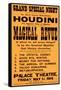 Houdini Poster, Magical Revue-null-Framed Stretched Canvas