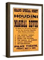 Houdini Poster, Magical Revue-null-Framed Art Print