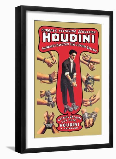 Houdini: The World's Handcuff King and Prison Breaker-null-Framed Art Print