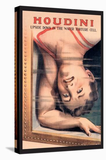 Houdini: Upside Down in the Water Torture Cell-null-Stretched Canvas