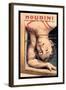 Houdini: Upside Down in the Water Torture Cell-null-Framed Art Print