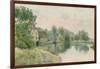 Houghton Mill on the River Ouse, 1914-William Fraser Garden-Framed Giclee Print