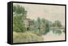 Houghton Mill on the River Ouse, 1914-William Fraser Garden-Framed Stretched Canvas