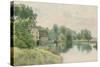 Houghton Mill on the River Ouse, 1914-William Fraser Garden-Stretched Canvas