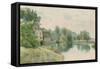 Houghton Mill on the River Ouse, 1914-William Fraser Garden-Framed Stretched Canvas