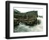 Hougshund (Norway), Hellefos's Waterfall, Installation for Catching Salmons-Leon, Levy et Fils-Framed Photographic Print