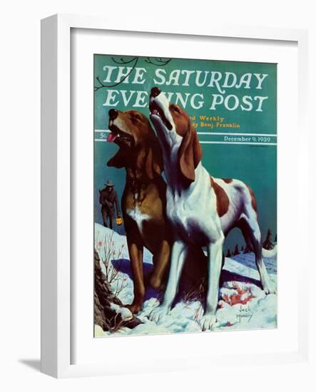 "Hound Dog," Saturday Evening Post Cover, December 9, 1939-Jack Murray-Framed Giclee Print