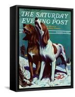 "Hound Dog," Saturday Evening Post Cover, December 9, 1939-Jack Murray-Framed Stretched Canvas