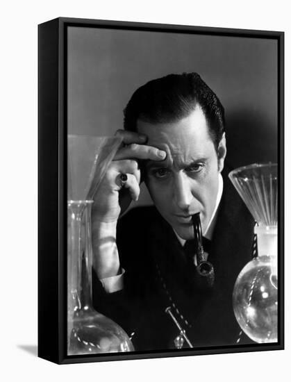 Hound of the Baskervilles, Basil Rathbone as Sherlock Holmes, 1939-null-Framed Stretched Canvas