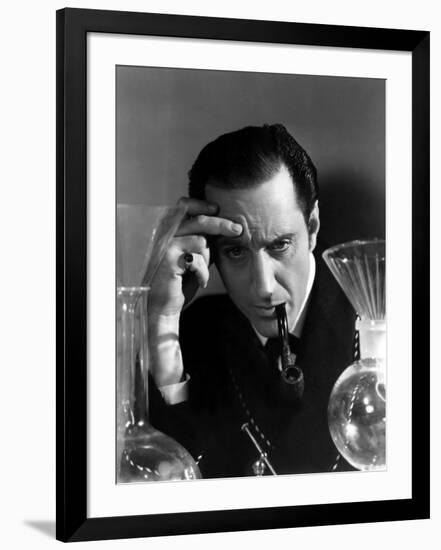 Hound of the Baskervilles, Basil Rathbone as Sherlock Holmes, 1939-null-Framed Photo