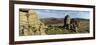 Hound Tor granite rock formation in evening sunlight, near Manaton, Dartmoor National Park, Devon-Stuart Black-Framed Photographic Print