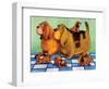 Hounddog Family Picnic-Kourosh-Framed Photographic Print