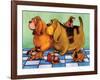 Hounddog Family Picnic-Kourosh-Framed Photographic Print