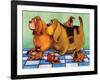 Hounddog Family Picnic-Kourosh-Framed Photographic Print