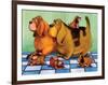 Hounddog Family Picnic-Kourosh-Framed Photographic Print