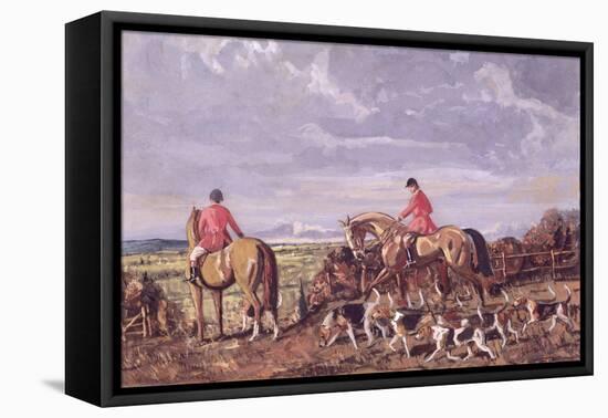Hounds at the Hunt-William H. Parkinson-Framed Stretched Canvas