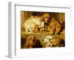 Hounds in a Kennel-Edwin Henry Landseer-Framed Giclee Print