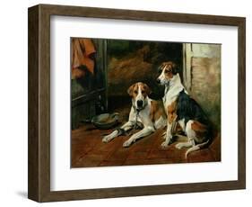 Hounds in a Stable Interior-John Emms-Framed Giclee Print