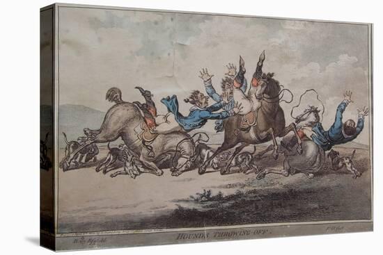 Hounds Throwing Off, 1800-James Gillray-Stretched Canvas