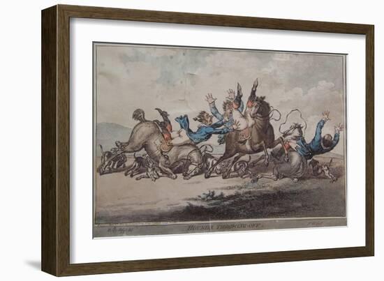 Hounds Throwing Off, 1800-James Gillray-Framed Giclee Print